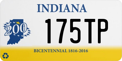 IN license plate 175TP