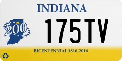 IN license plate 175TV