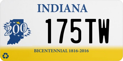 IN license plate 175TW