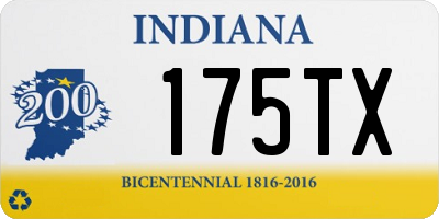 IN license plate 175TX