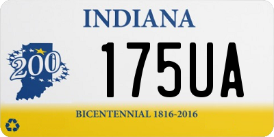 IN license plate 175UA