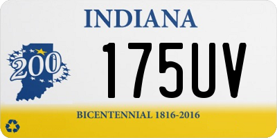 IN license plate 175UV