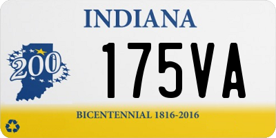 IN license plate 175VA