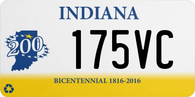 IN license plate 175VC