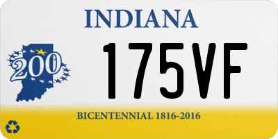 IN license plate 175VF
