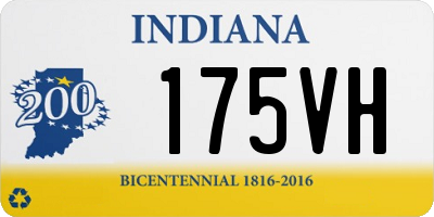 IN license plate 175VH