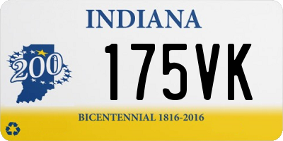 IN license plate 175VK