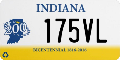 IN license plate 175VL