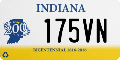 IN license plate 175VN