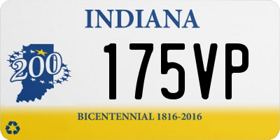 IN license plate 175VP