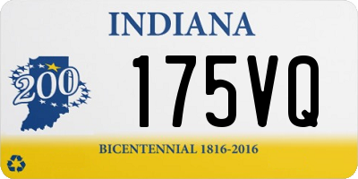 IN license plate 175VQ