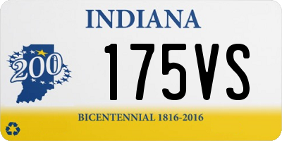 IN license plate 175VS