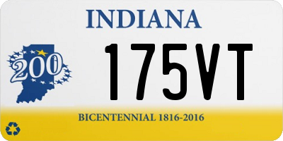 IN license plate 175VT