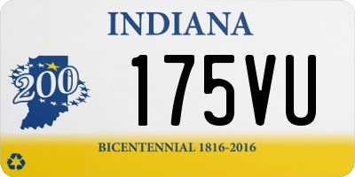 IN license plate 175VU