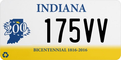 IN license plate 175VV