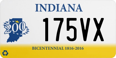 IN license plate 175VX