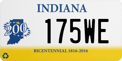 IN license plate 175WE
