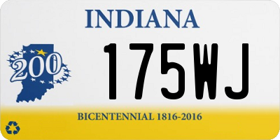 IN license plate 175WJ