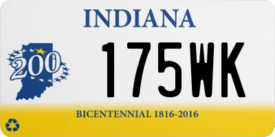 IN license plate 175WK