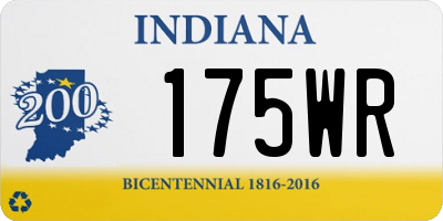 IN license plate 175WR