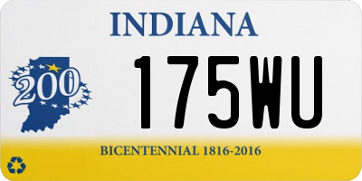 IN license plate 175WU