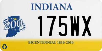 IN license plate 175WX