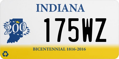 IN license plate 175WZ