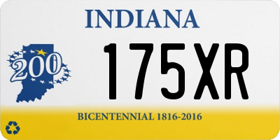 IN license plate 175XR