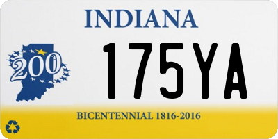 IN license plate 175YA