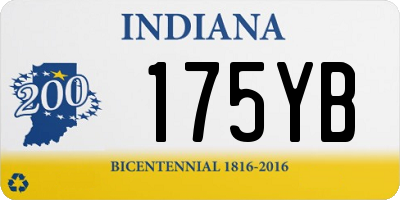 IN license plate 175YB