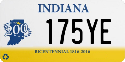 IN license plate 175YE