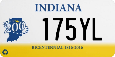IN license plate 175YL