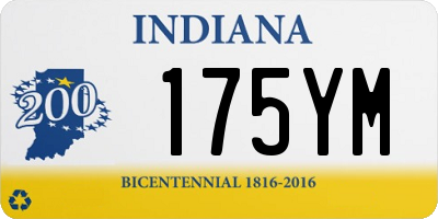 IN license plate 175YM