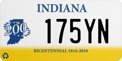 IN license plate 175YN