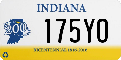 IN license plate 175YO