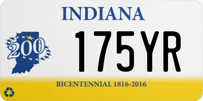 IN license plate 175YR