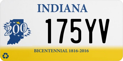 IN license plate 175YV