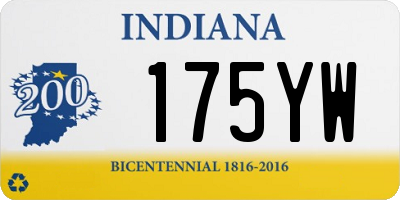 IN license plate 175YW