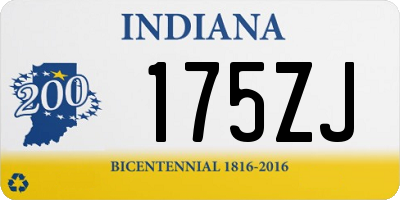 IN license plate 175ZJ