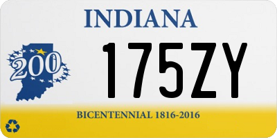 IN license plate 175ZY