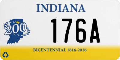 IN license plate 176A