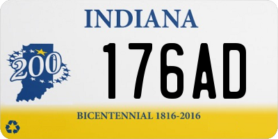 IN license plate 176AD