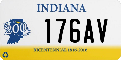 IN license plate 176AV