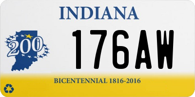 IN license plate 176AW