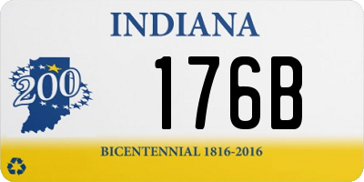 IN license plate 176B