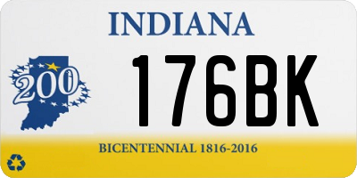 IN license plate 176BK