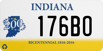IN license plate 176BO