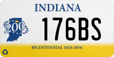 IN license plate 176BS