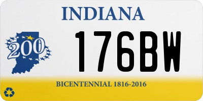 IN license plate 176BW