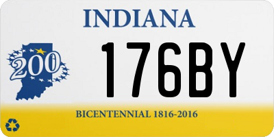 IN license plate 176BY